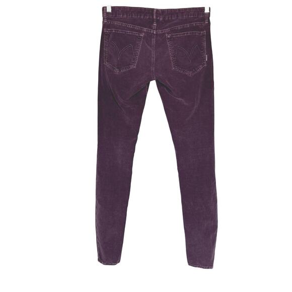 Mother The Looker Corduroy Skinny Pants in Violet Womens Size 30 - Picture 3 of 12